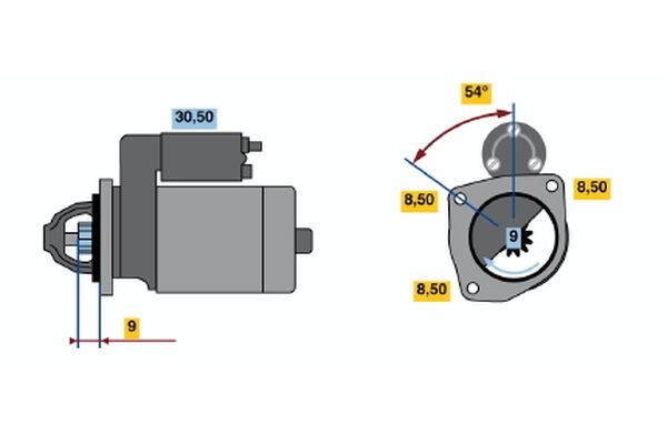 BOSCH Starter motor Article number: 0 986 013 210 cheaply