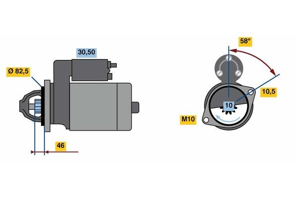 BOSCH Starter Varenummer: 0 986 023 680 billige
