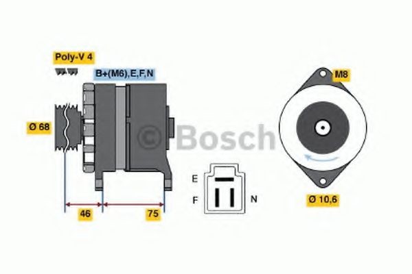 BOSCH Alternator Article number: 0 986 035 511 cheaply