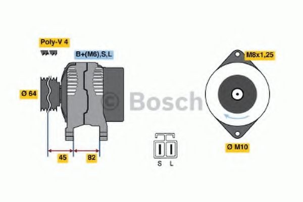 BOSCH Generator Varenummer: 0 986 038 281 billige