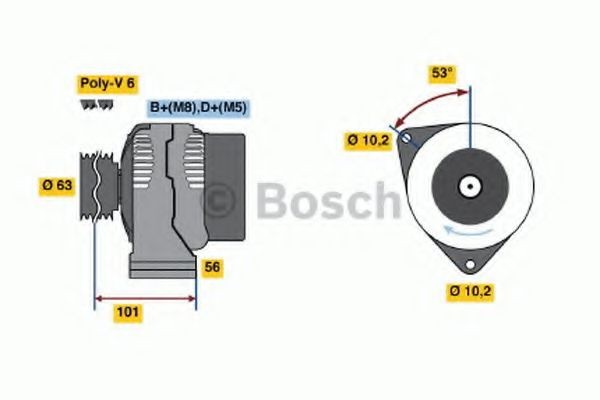 BOSCH Alternator Article number: 0 986 040 211 cheaply