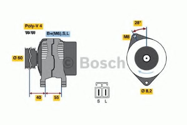 BOSCH Generator Varenummer: 0 986 042 881 billige