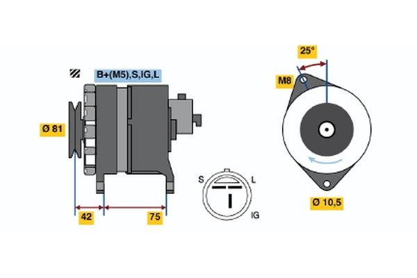 BOSCH Alternator Article number: 0 986 044 991 cheaply