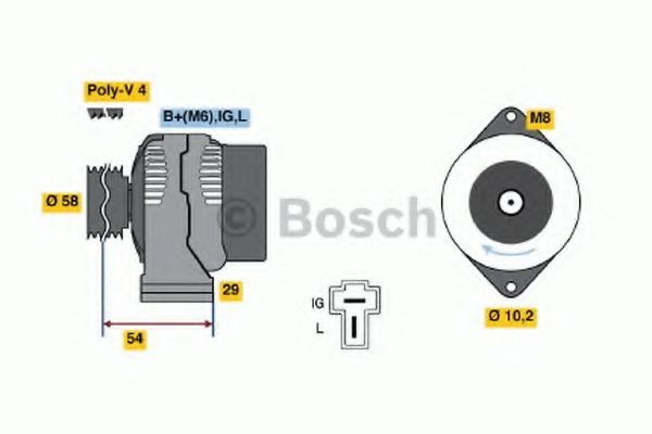 BOSCH Alternator Article number: 0 986 045 461 cheaply