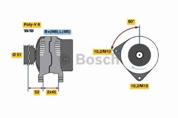 BOSCH Alternator Article number: 0 986 046 511 cheaply