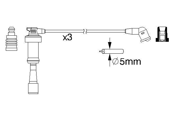 BOSCH Ignition Cable Kit Article number: 0 986 357 207 cheaply