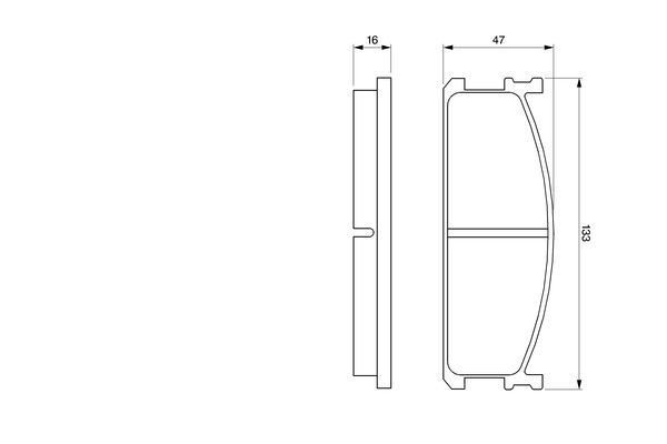 BOSCH Brake pad set Article number: 0 986 424 157 cheaply
