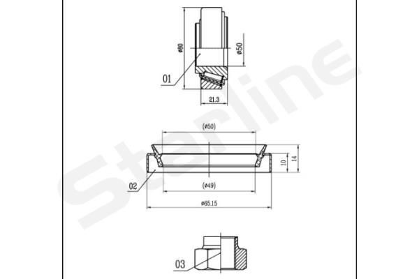 STARLINE Wheel bearing kit Article number: LO 01444 cheaply