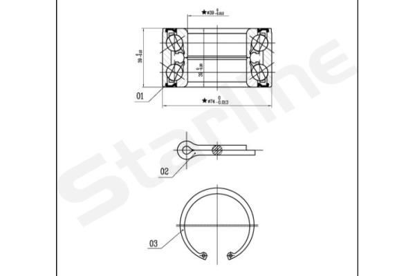 STARLINE Wheel bearing kit Article number: LO 03410 cheaply