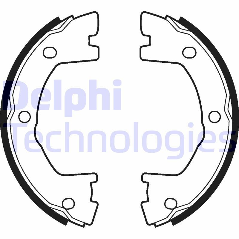 DELPHI Brake Shoe Set Article number: LS2115 cheaply