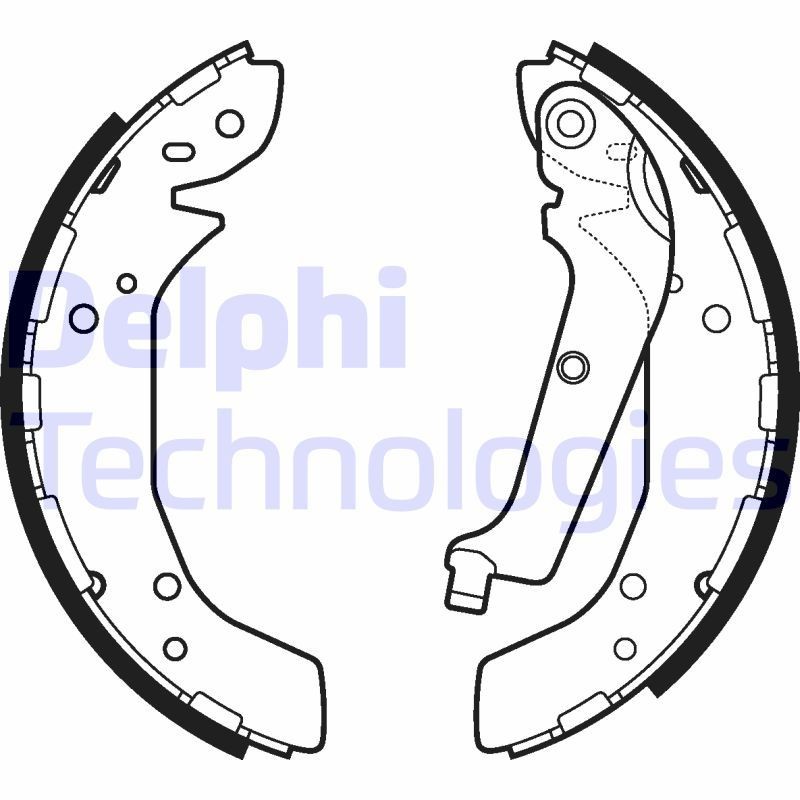 DELPHI Brake Shoe Set Article number: LS2117 cheaply
