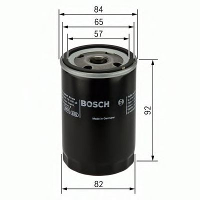BOSCH Oil filter Article number: 0 986 452 027 cheaply