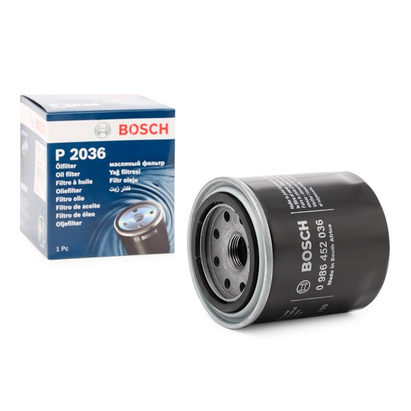 BOSCH Oil filter Article number: 0 986 452 036 cheaply