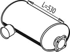 DINEX Middle- / End Silencer Article number: 49315 cheaply