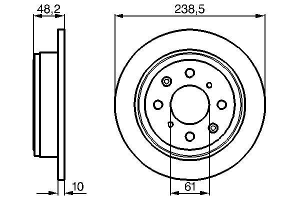 BOSCH Brake disc Article number: 0 986 478 350 cheaply