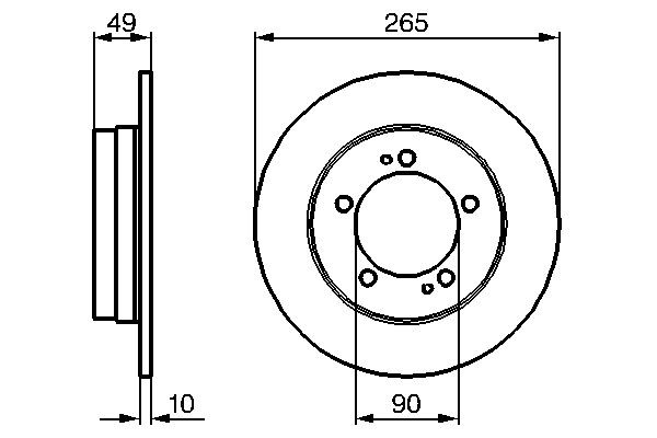 BOSCH Brake disc Article number: 0 986 478 707 cheaply