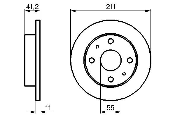 BOSCH Brake disc Article number: 0 986 479 119 cheaply