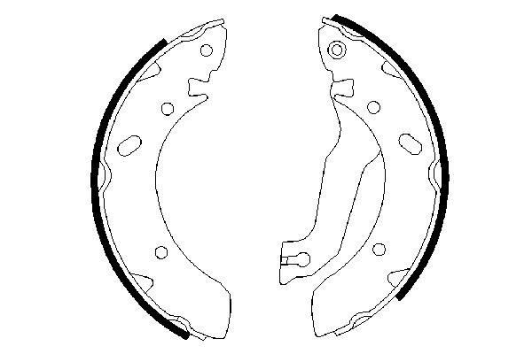 BOSCH Brake Shoe Set Article number: 0 986 487 387 cheaply