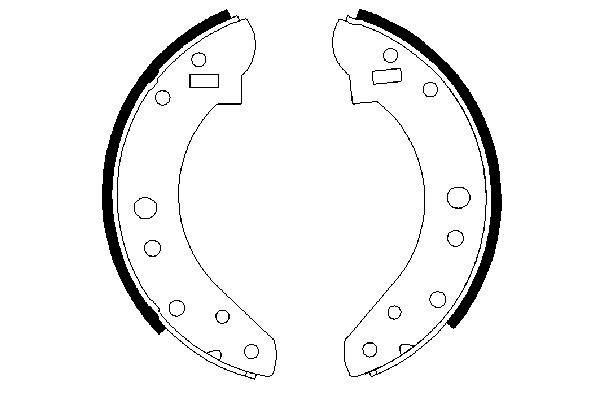 BOSCH Brake Shoe Set Article number: 0 986 487 466 cheaply
