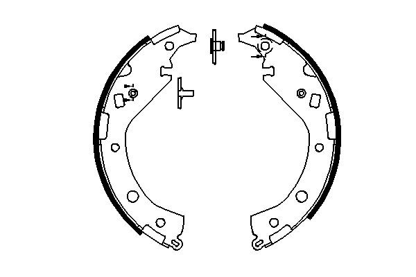 BOSCH Brake Shoe Set Article number: 0 986 487 692 cheaply