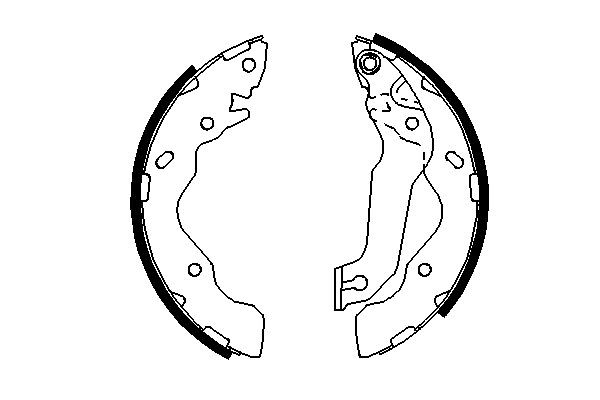 BOSCH Brake Shoe Set Article number: 0 986 487 693 cheaply