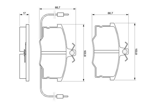 BOSCH Brake pad set Article number: 0 986 490 930 cheaply
