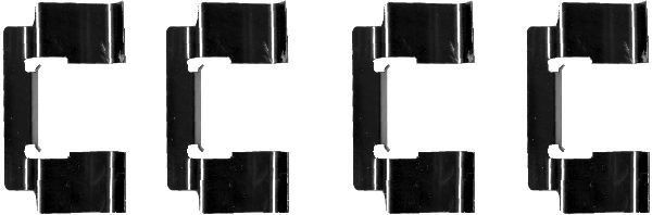 MINTEX MBA1235 Σετ βοηθ. εξαρτημάτων, τακάκια φρένων ALMERA 1.5 105 PS Βενζίνη