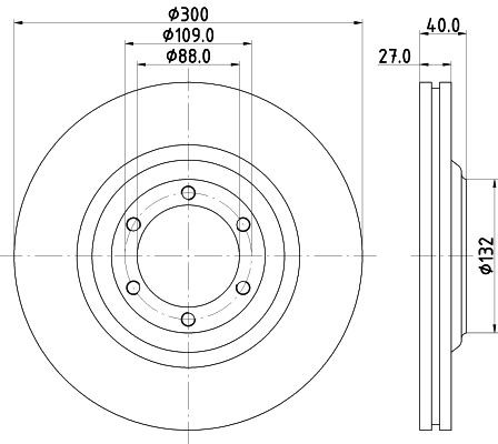 MINTEX Brake disc Article number: MDC2742 cheaply