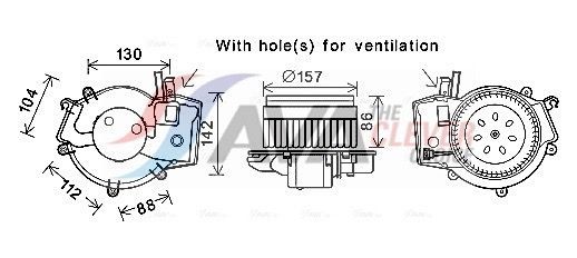 AVA COOLING SYSTEMS Elektrovariklis, vidinis pūtiklis prekės numeris: MS8657 nebrangu