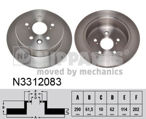 NIPPARTS Brake disc Article number: N3312083 cheaply