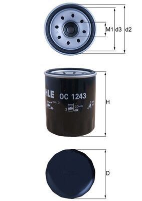 KNECHT Oil filter Article number: OC 1243 cheaply