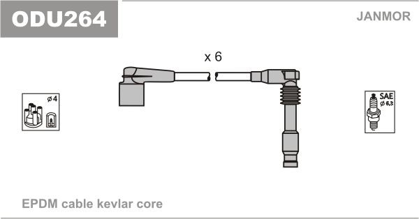 JANMOR Ignition Cable Kit Article number: ODU264 cheaply