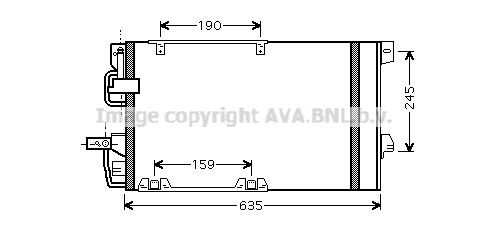 AVA COOLING SYSTEMS Air conditioning condenser Article number: OL5326D cheaply