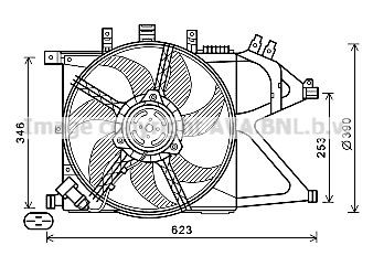 PRASCO Fan, radiator Article number: OL7672 cheaply