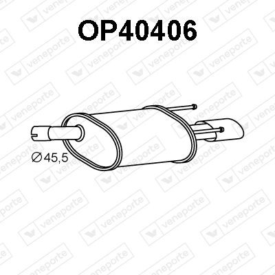 VENEPORTE Rear silencer Article number: OP40245 cheaply