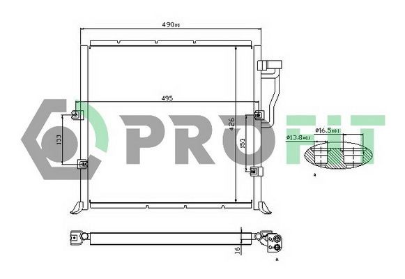 PROFIT Air conditioning condenser Article number: PR 0063C1 cheaply