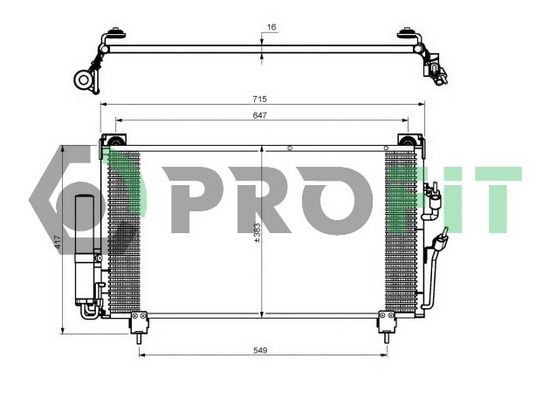 PROFIT Air conditioning condenser Article number: PR 1602C1 cheaply