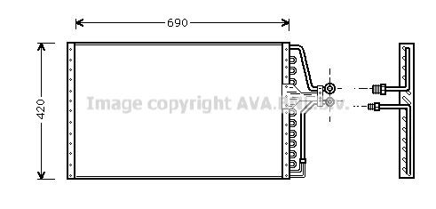 PRASCO Air conditioning condenser Article number: PT5001 cheaply