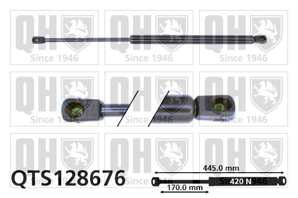 QUINTON HAZELL Tailgate strut Article number: QTS128676 cheaply