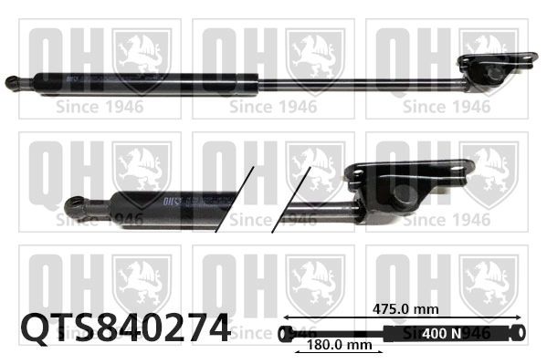 QUINTON HAZELL Tailgate strut Article number: QTS840274 cheaply
