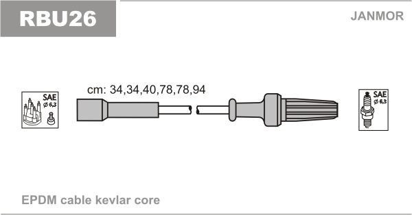 JANMOR Ignition Cable Kit Article number: RBU26 cheaply