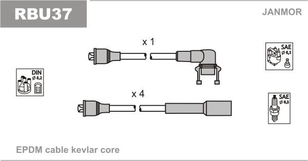 JANMOR Ignition Cable Kit Article number: RBU37 cheaply
