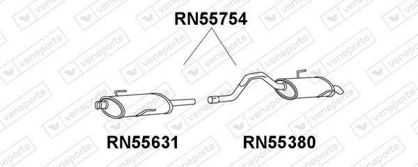 VENEPORTE Rear silencer Article number: RN55028 cheaply