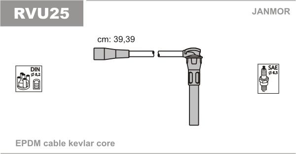 JANMOR Ignition Cable Kit Article number: RVU25 cheaply