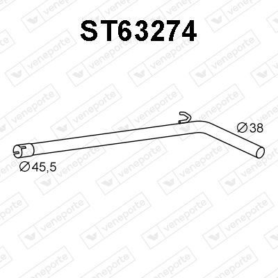 VENEPORTE Udstødningsrør Varenummer: ST63274 billige