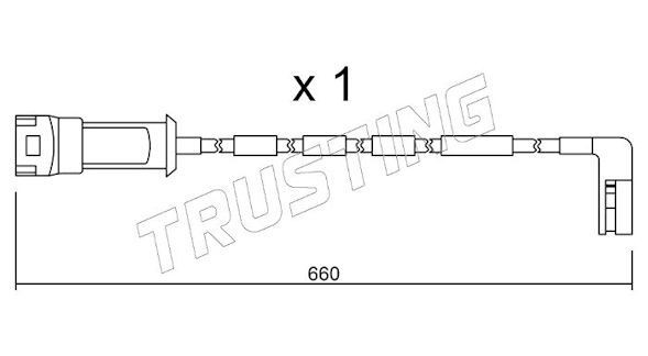 TRUSTING Brake pad wear sensor Article number: SU.082 cheaply