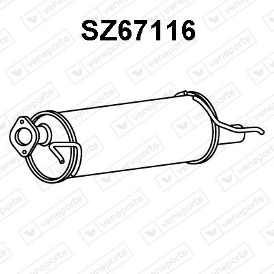 VENEPORTE Rear silencer Article number: SZ67116 cheaply