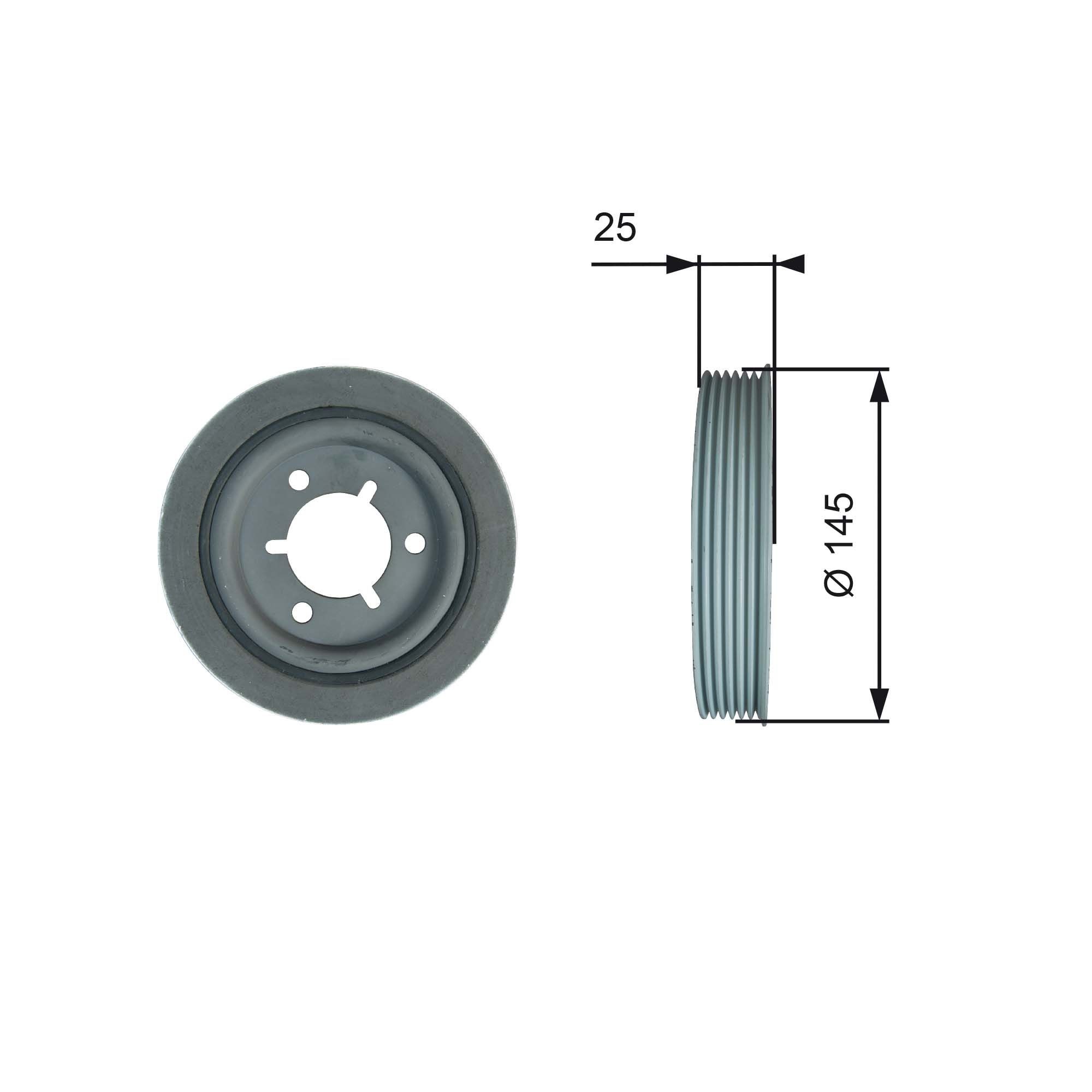 GATES Crankshaft pulley Article number: TVD1056 cheaply
