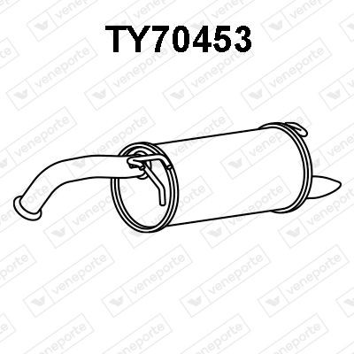 VENEPORTE Rear silencer Article number: TY70453 cheaply