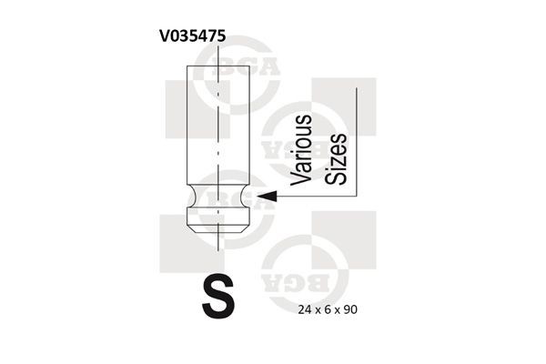 BGA Exhaust valve Article number: V035475 cheaply
